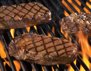 Boneless Ribeye Steak on Grill