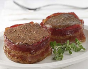 Two Bacon Wrapped Filet Mignon