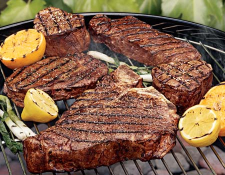 Father's Day Steaks on Grill