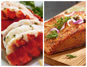 Lobster Tails and Salmon